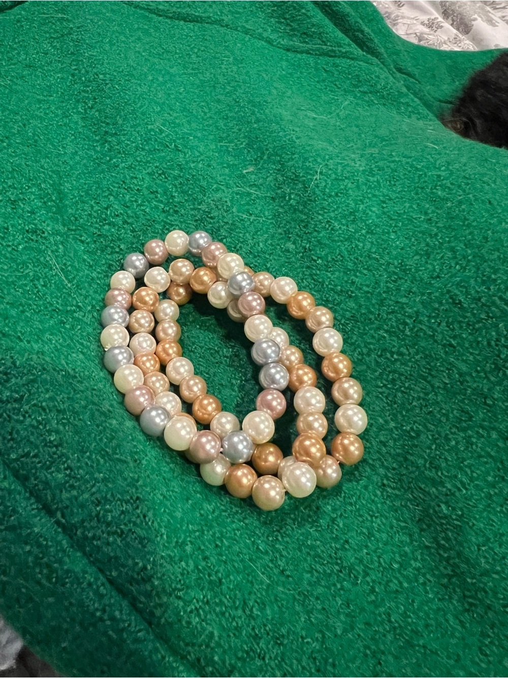 Multicolor Pearl Stretch Bracelet Set